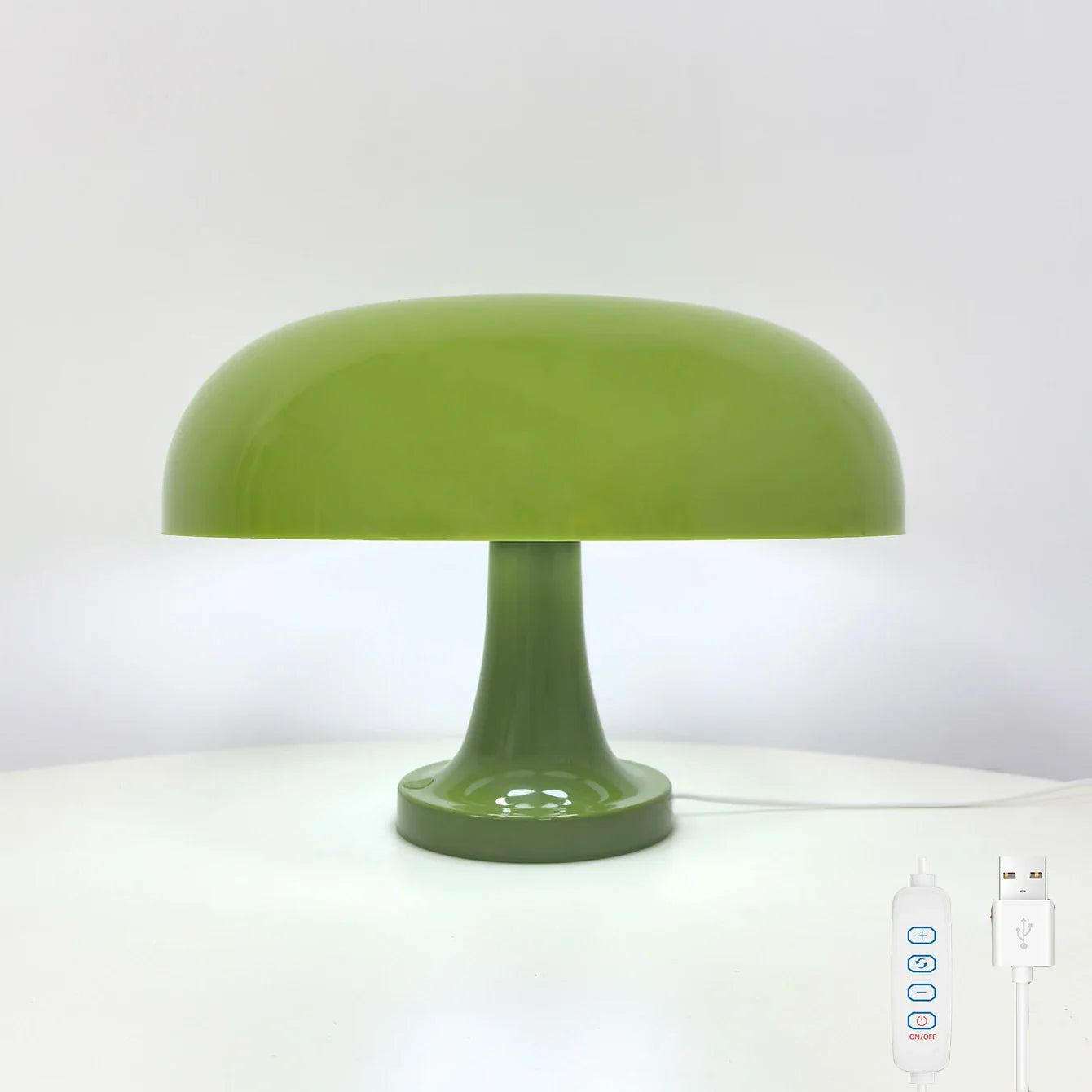 Mushroom table lamp minimalist modern bedroom bedside lamp Danish designer orange decorative table lamp - blackish