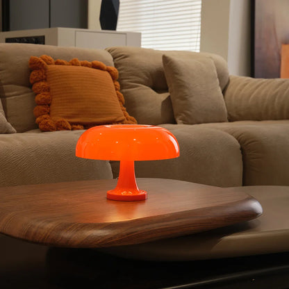 Mushroom table lamp minimalist modern bedroom bedside lamp Danish designer orange decorative table lamp