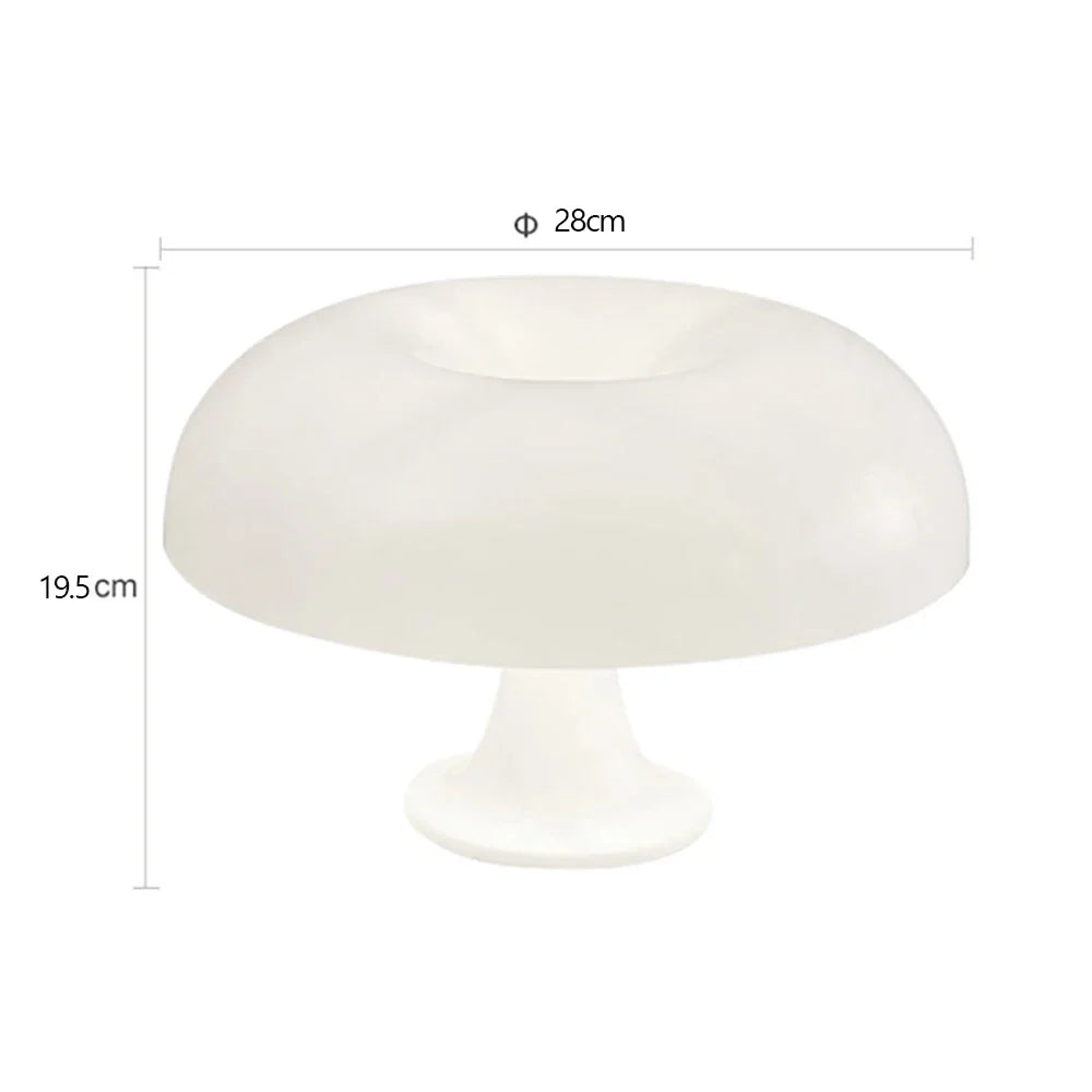 Mushroom table lamp minimalist modern bedroom bedside lamp Danish designer orange decorative table lamp - white / USB