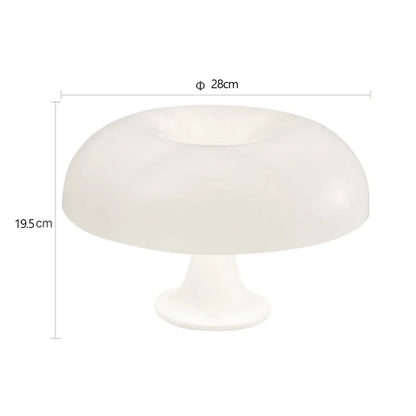 Mushroom table lamp minimalist modern bedroom bedside lamp Danish designer orange decorative table lamp - white / USB