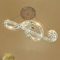 Musical Note Pendant LED Chandelier - Sparkling Crystal Design for Fashion Stores