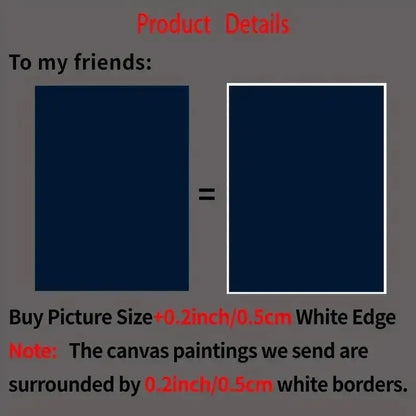 Decorbites™ hero academia canvas wall art featuring a dark blue canvas with a white border for wall decor
