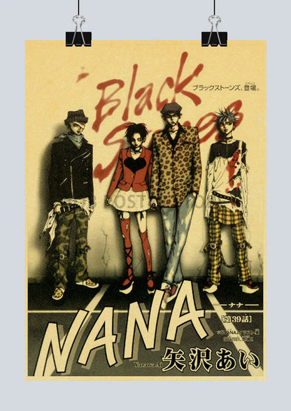 NANA Anime Kraft Poster 2021 - Nostalgic Cafe Decor - Posters