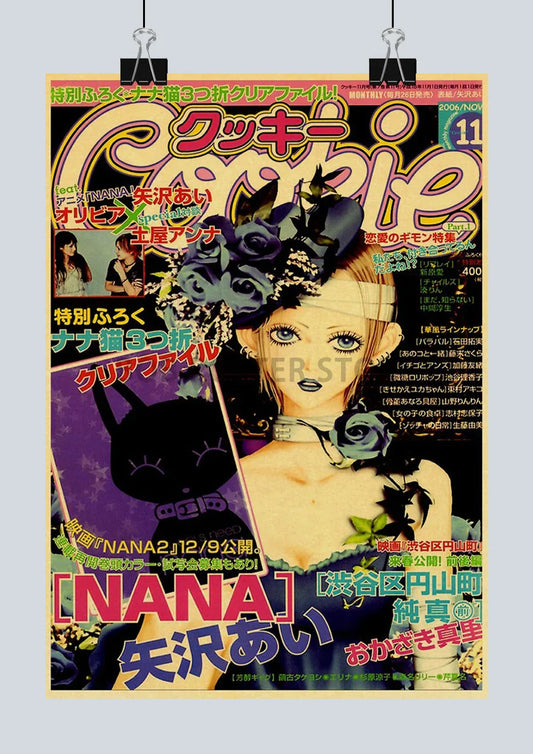NANA Anime Kraft Poster Set - Retro 2021 - Q173 9 / 30X21CM - Posters