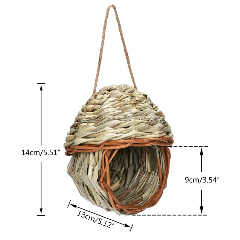 Natural Grass Bird Cage for Outdoor Decor - 414