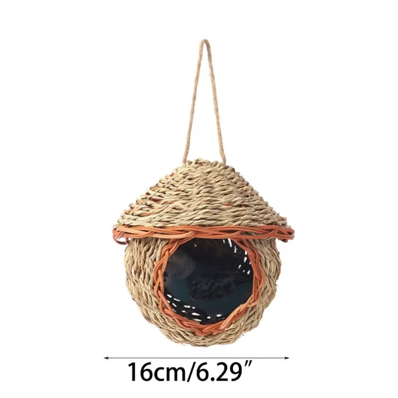Natural Grass Bird Cage for Outdoor Decor - 418