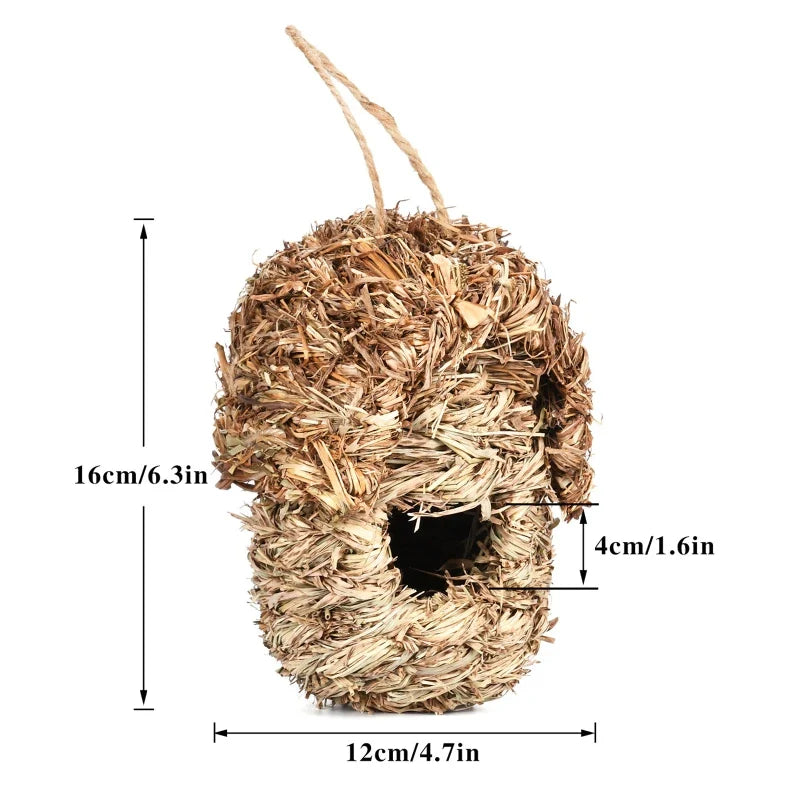 Natural Grass Bird Cage for Outdoor Decor - 422