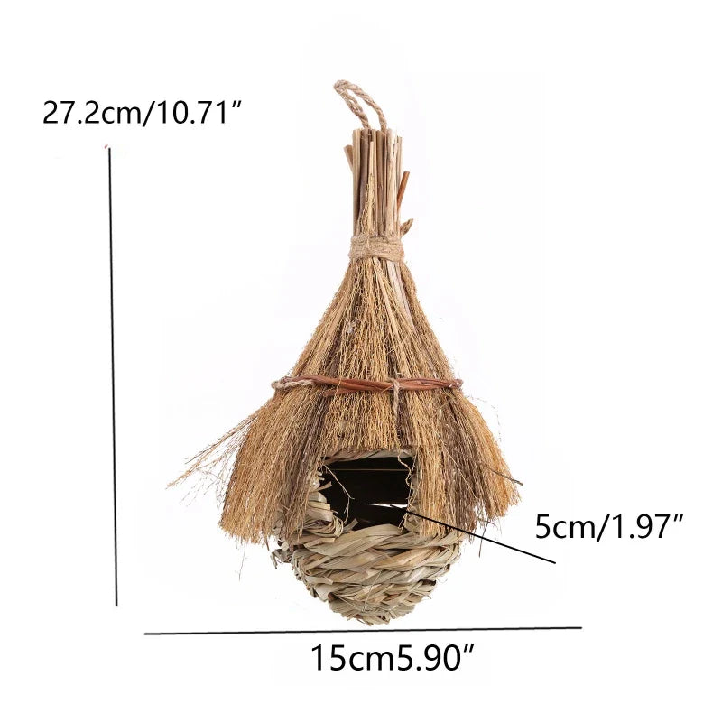 Natural Grass Bird Cage for Outdoor Decor - 425