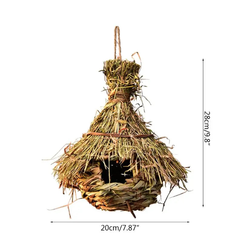 Natural Grass Bird Cage for Outdoor Decor - 427