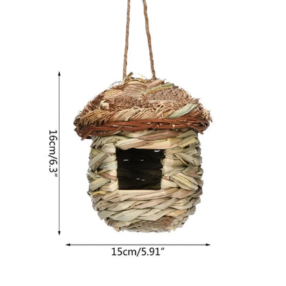 Natural Grass Bird Cage Hanging Parrot Nest - 225