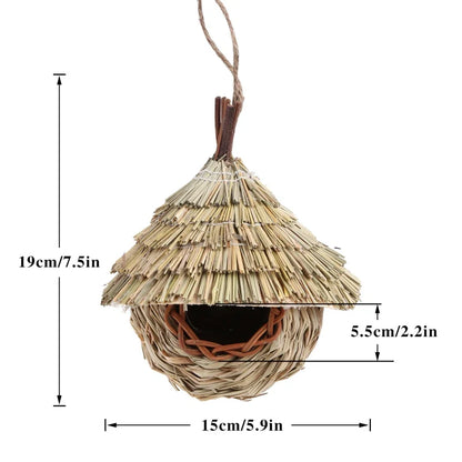 Natural Grass Bird Cage Hanging Parrot Nest - 334