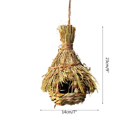Natural Grass Bird Cage Hanging Parrot Nest - 336