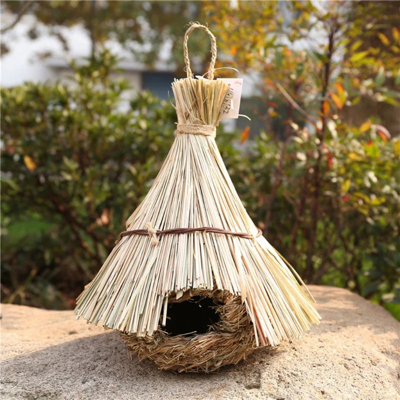 Natural Grass Bird Cage Hanging Parrot Nest
