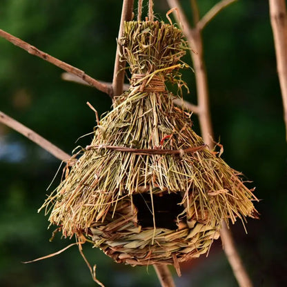 Natural Grass Bird Cage Hanging Parrot Nest