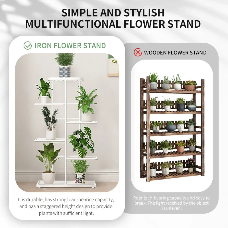 Natural Iron Plant Stand Holder - 4/5/6Layers