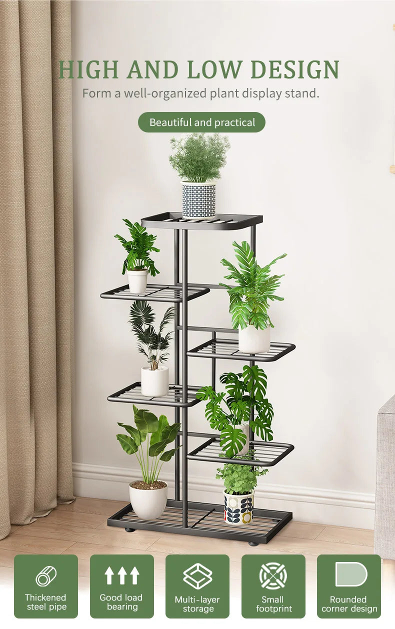 Natural Iron Plant Stand Holder - 4/5/6Layers