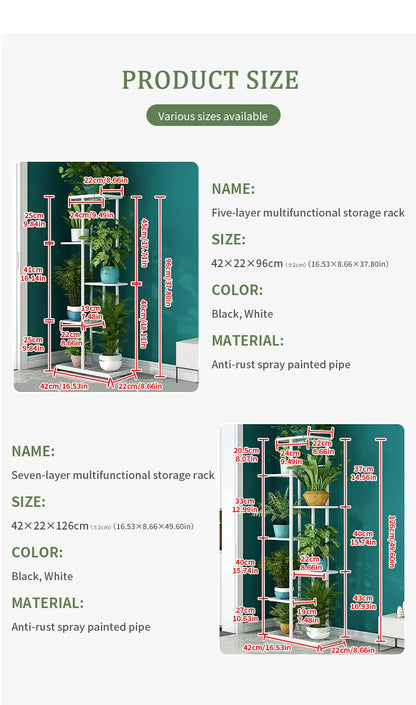 Natural Iron Plant Stand Holder - 4/5/6Layers