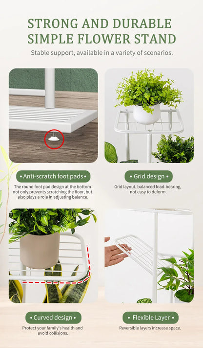 Natural Iron Plant Stand Holder - 4/5/6Layers