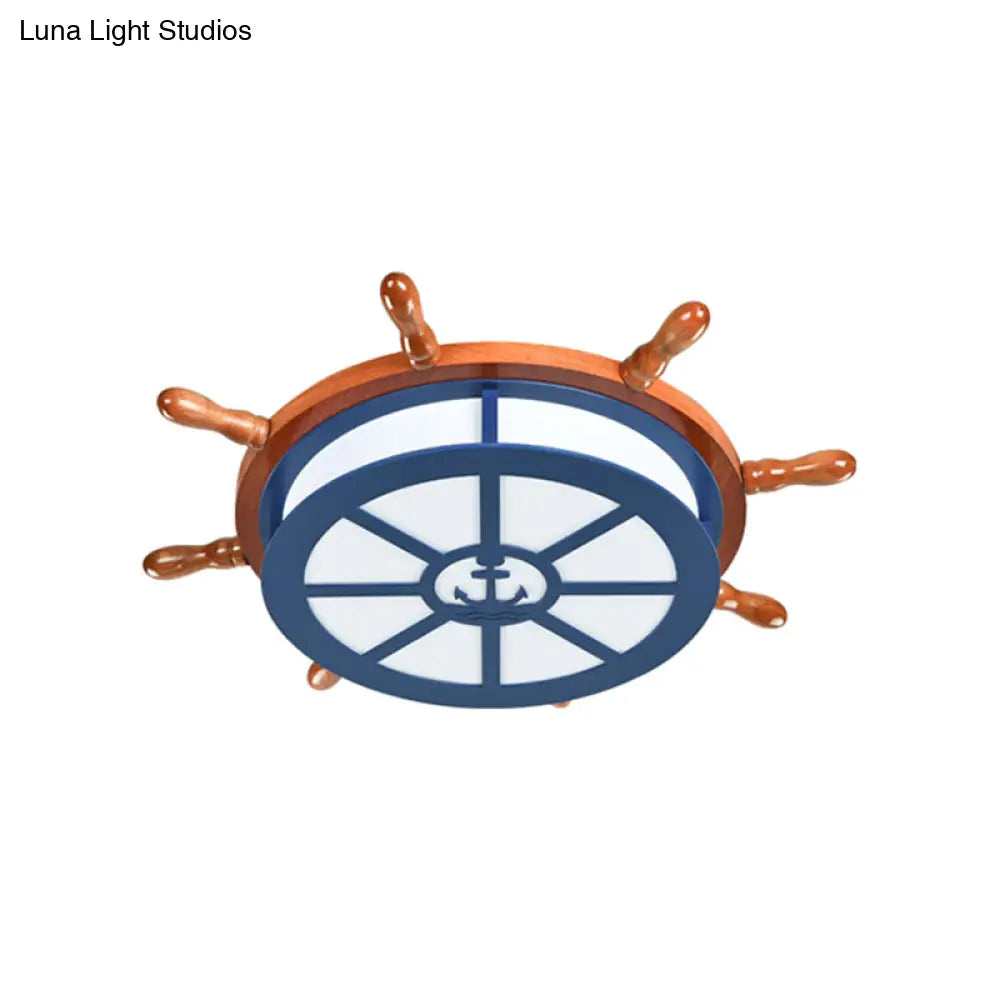 DecorBites™ DecorBites™ Nautical Blue Ceiling Lamp with Anchor for Nursing Rooms