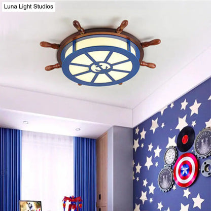 DecorBites™ DecorBites™ Nautical Blue Ceiling Lamp with Anchor for Nursing Rooms