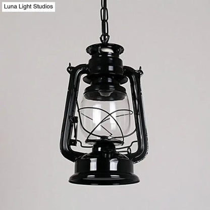 Nautical Clear Glass Oil Lamp Pendant Light for Dining Room