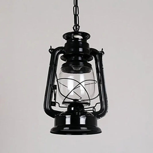 Nautical Clear Glass Oil Lamp Pendant Light for Dining Room