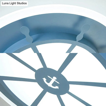 DecorBites™ DecorBites™ Nautical Flush Ceiling Light with Anchor Design for Bathroom or Bedroom