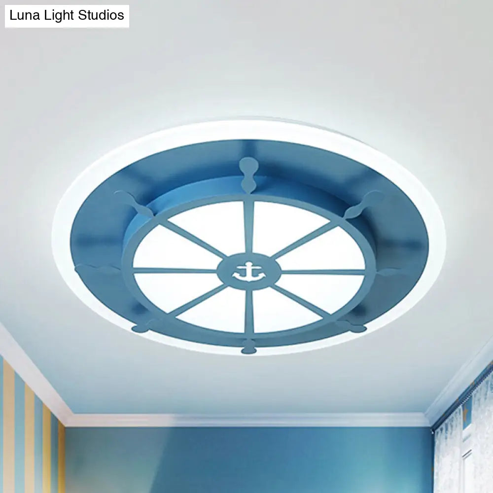 DecorBites™ DecorBites™ Nautical Flush Ceiling Light with Anchor Design for Bathroom or Bedroom