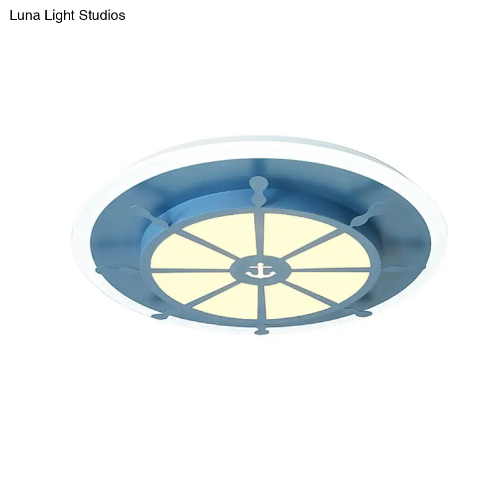 DecorBites™ DecorBites™ Nautical Flush Ceiling Light with Anchor Design for Bathroom or Bedroom