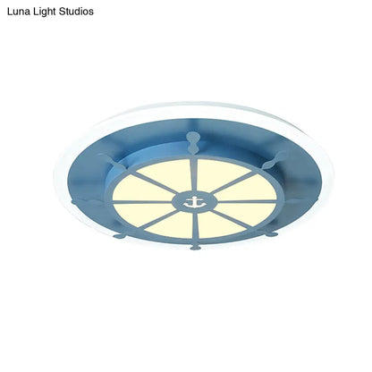 DecorBites™ DecorBites™ Nautical Flush Ceiling Light with Anchor Design for Bathroom or Bedroom
