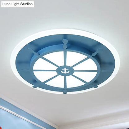 DecorBites™ DecorBites™ Nautical Flush Ceiling Light with Anchor Design for Bathroom or Bedroom