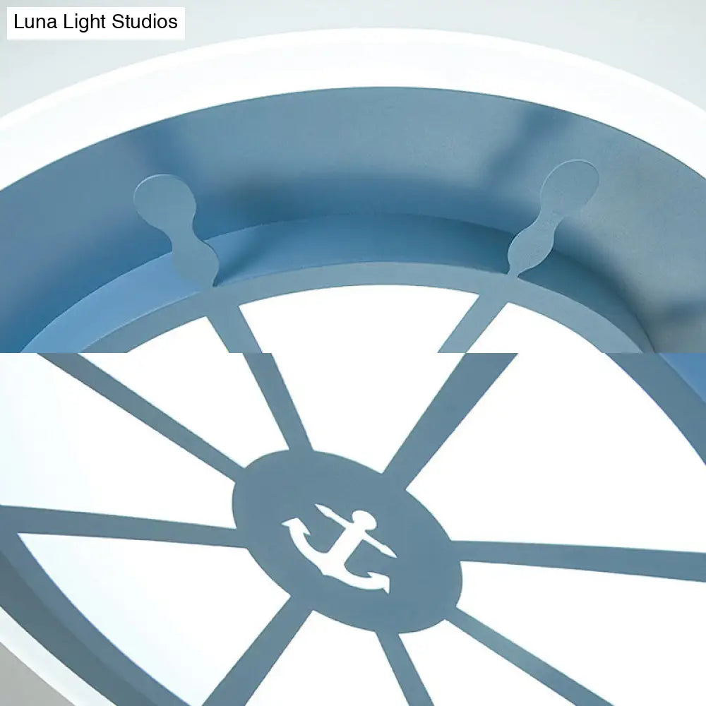 DecorBites™ DecorBites™ Nautical Flush Ceiling Light with Anchor Design for Bathroom or Bedroom