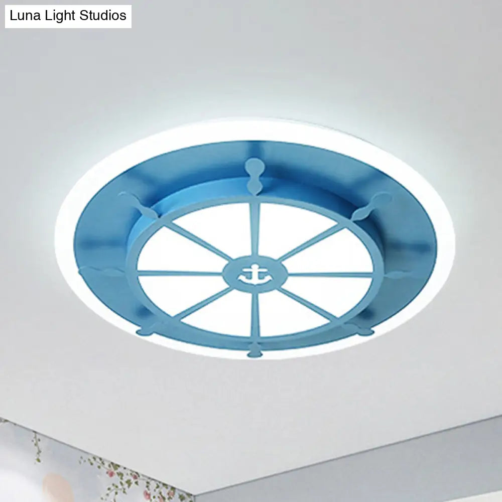 DecorBites™ DecorBites™ Nautical Flush Ceiling Light with Anchor Design for Bathroom or Bedroom