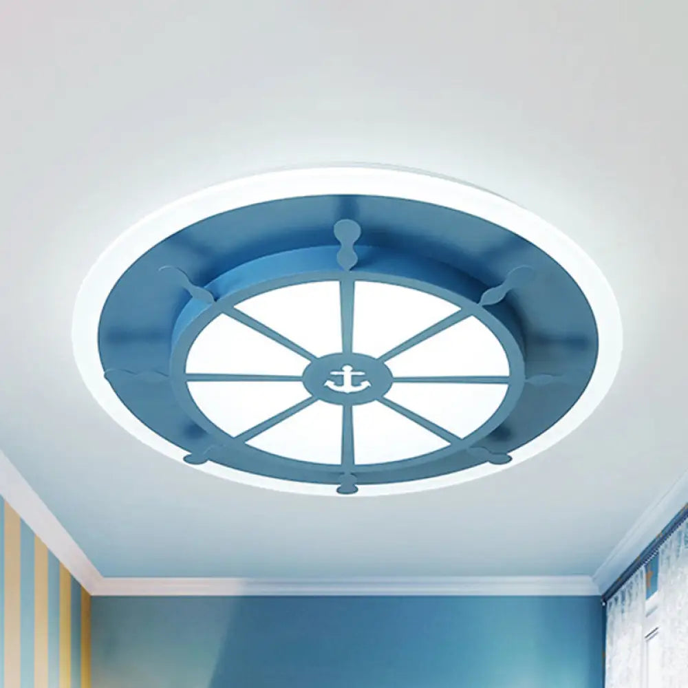 DecorBites™ DecorBites™ Nautical Flush Ceiling Light with Anchor Design for Bathroom or Bedroom