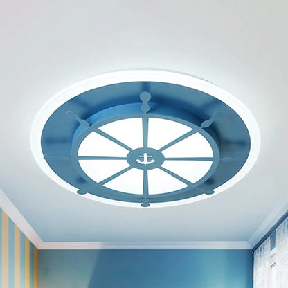 DecorBites™ DecorBites™ Nautical Flush Ceiling Light with Anchor Design for Bathroom or Bedroom