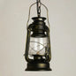 Nautical Kerosene Lantern Pendant Light - Clear Glass Hanging Lamp for Corridor