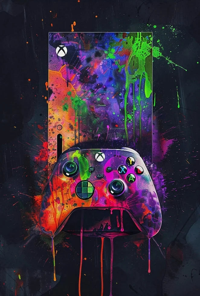 Neon Video Game Posters for Gamer Room - 3 / 30x42cm Unframed