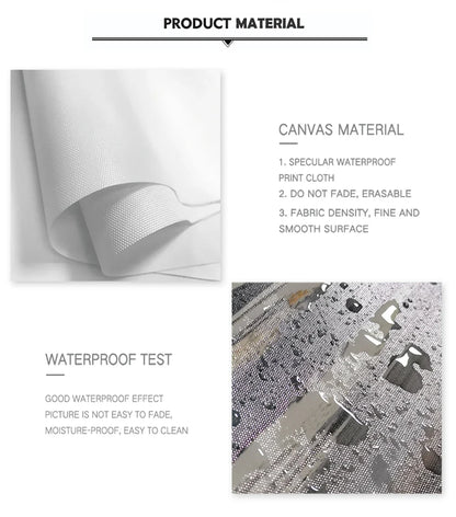 Neutral Canvas Triptych Wall Art Set - Posters