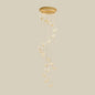 Nicole - Gold Butterfly Spiral Stairs Ceiling Lighting: Acrylic LED Pendant