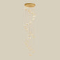 Nicole - Gold Butterfly Spiral Stairs Ceiling Lighting: Acrylic LED Pendant