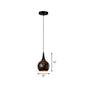 Nora - Retro Hollow-Out Metal Pendant Lighting Retro 1-Light Black Finish Suspension Light for Restaurant