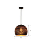 Nora - Retro Hollow-Out Metal Pendant Lighting Retro 1-Light Black Finish Suspension Light for Restaurant