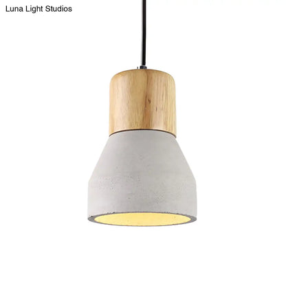 Nordic 1-Light Cement Bottle Pendant: Stylish Suspension Lighting for Restaurants- Grey/Red/Green