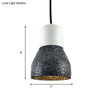 Nordic 1-Light Cement Bottle Pendant: Stylish Suspension Lighting for Restaurants- Grey/Red/Green