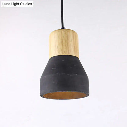 Nordic 1-Light Cement Bottle Pendant: Stylish Suspension Lighting for Restaurants- Grey/Red/Green