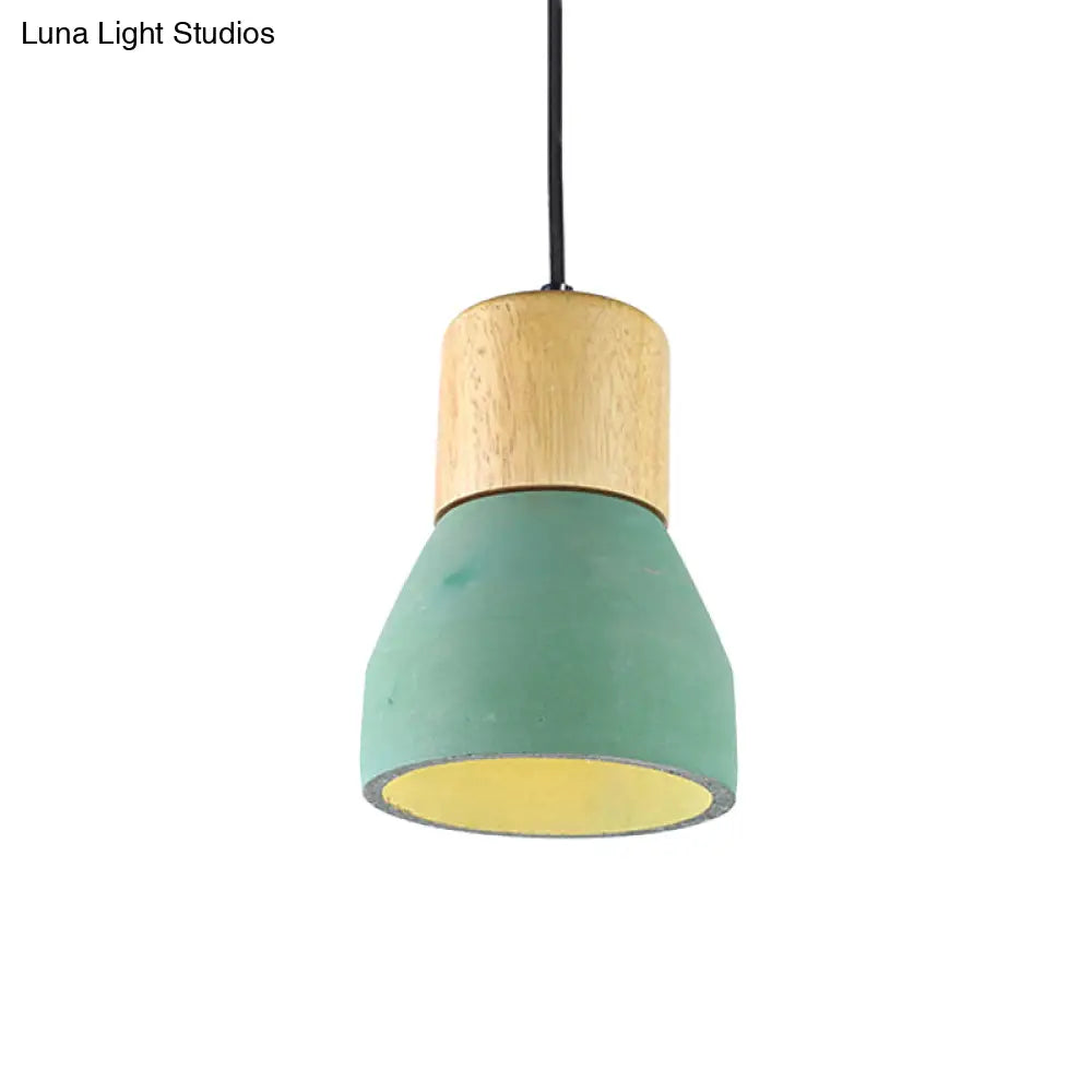 Nordic 1-Light Cement Bottle Pendant: Stylish Suspension Lighting for Restaurants- Grey/Red/Green