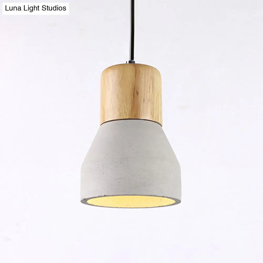 Nordic 1-Light Cement Bottle Pendant: Stylish Suspension Lighting for Restaurants- Grey/Red/Green