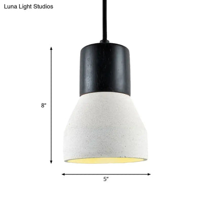 Nordic 1-Light Cement Bottle Pendant: Stylish Suspension Lighting for Restaurants- Grey/Red/Green