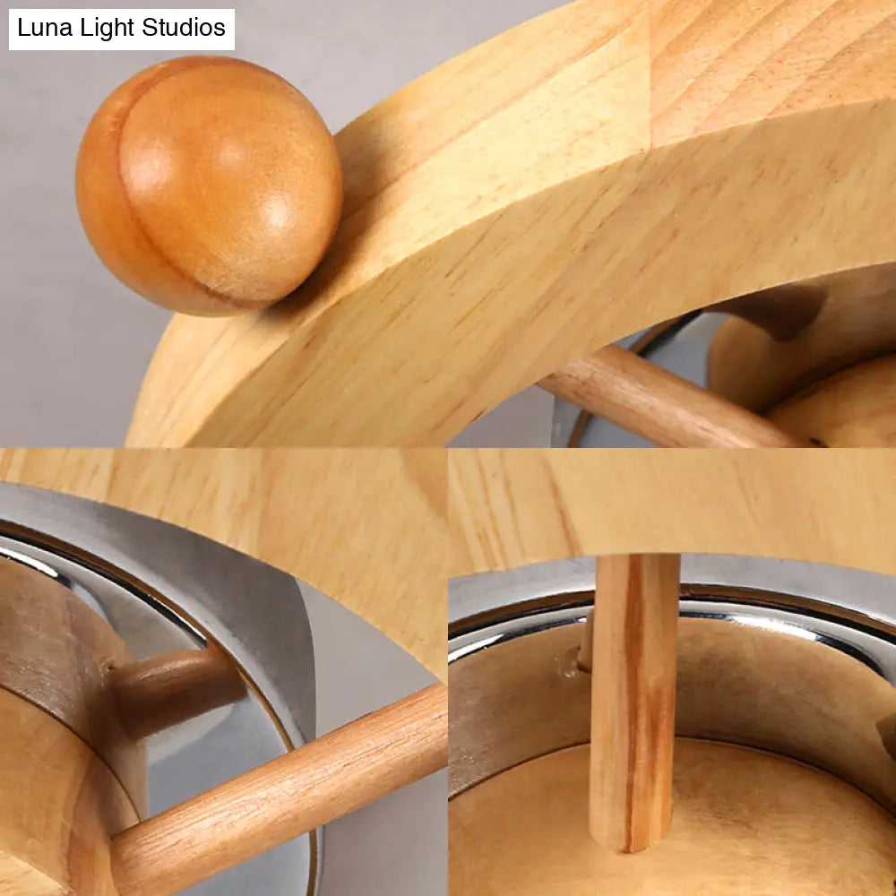 DecorBites™ DecorBites™ Nordic 1-Light White Glass Flushmount Ceiling Light with Wheel Backplate - Ideal for Bathrooms