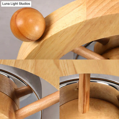 DecorBites™ DecorBites™ Nordic 1-Light White Glass Flushmount Ceiling Light with Wheel Backplate - Ideal for Bathrooms